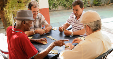 Double Nine Dominoes - Ivory Color Tiles, Club Size