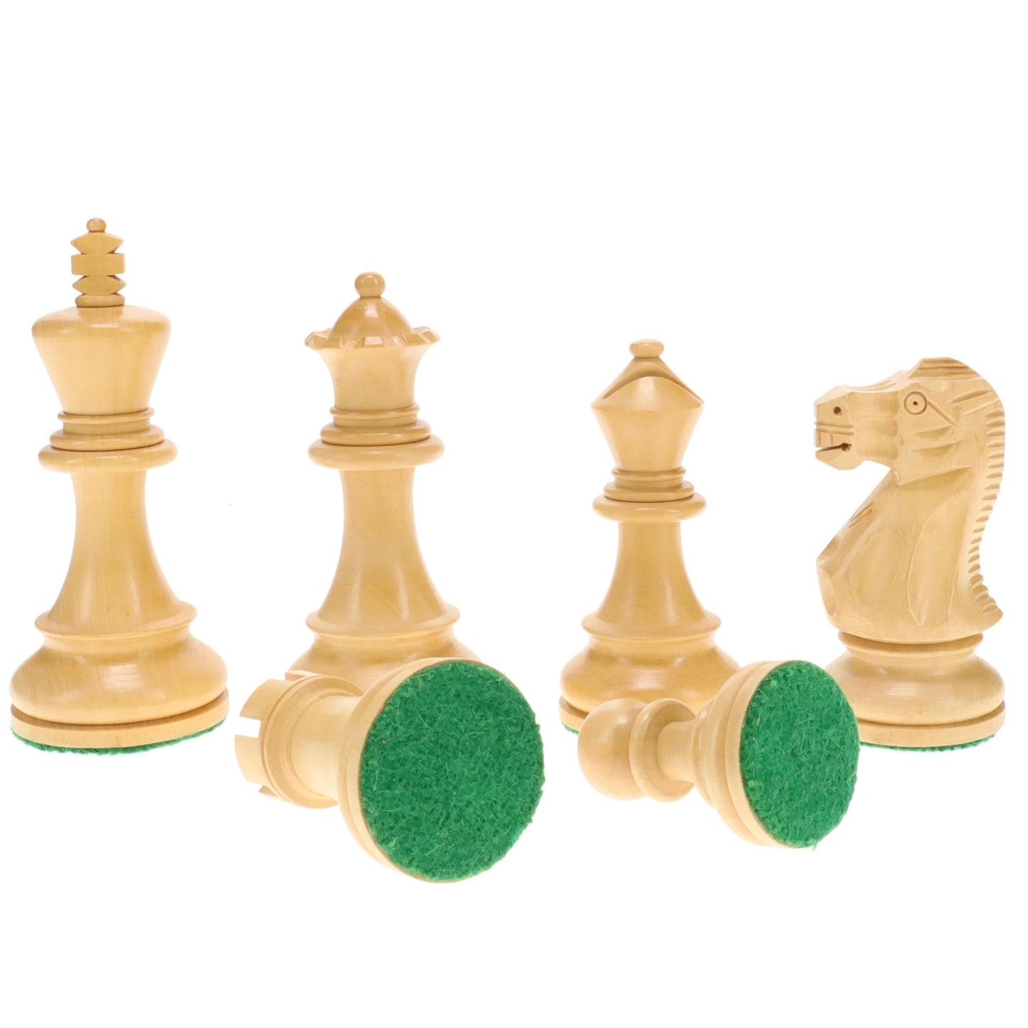 English Staunton Chess Pieces, Weighted with 4 in. King