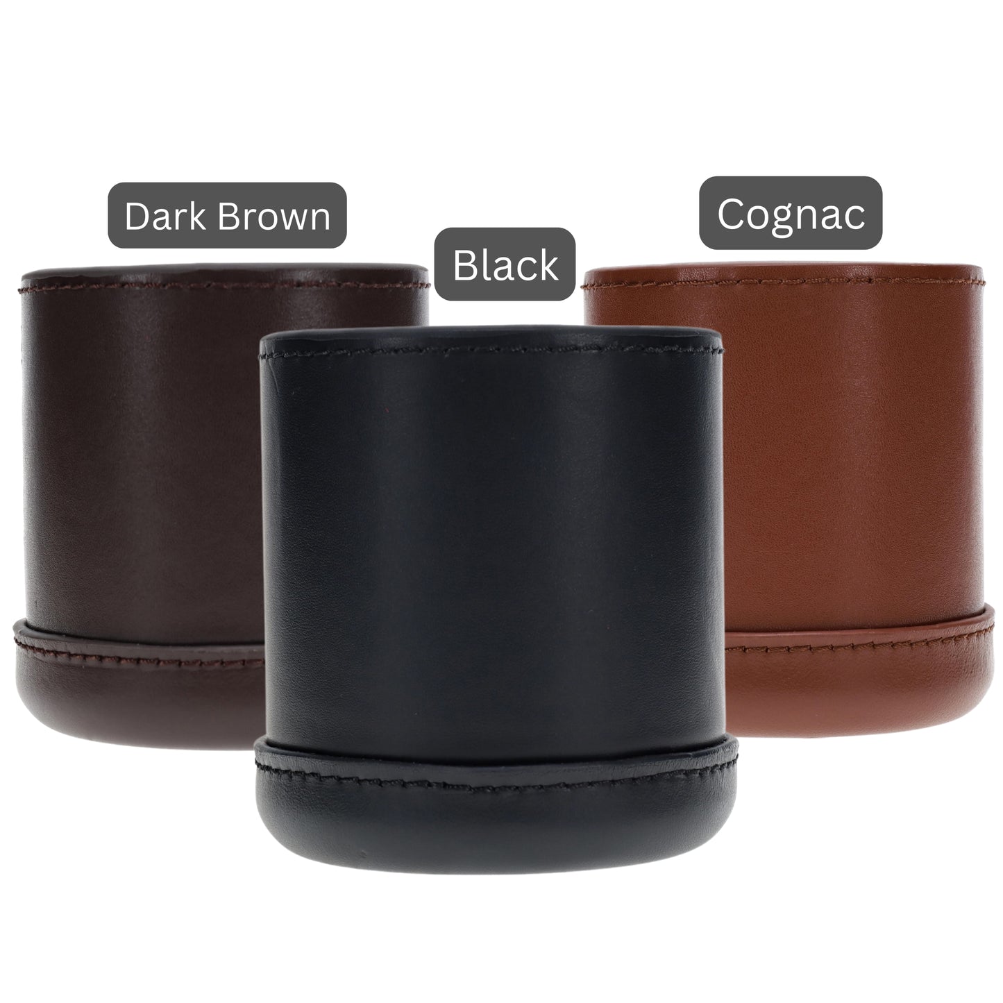 WE Games Professional, Leather Dice Cup Set - 5 Dice, Instructions for 10 Dice Games & Cloth Carry Bag