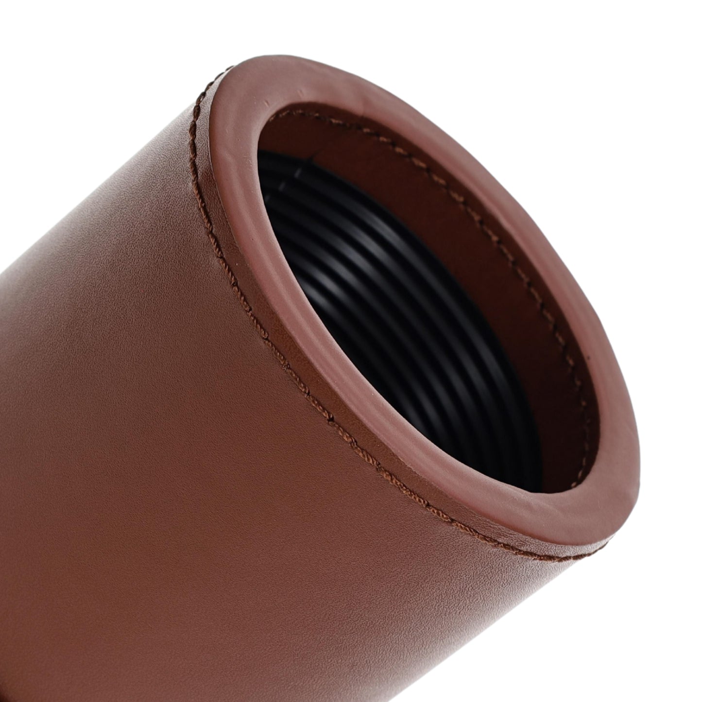 WE Games Professional, Leather Dice Cup Set - 5 Dice, Instructions for 10 Dice Games & Cloth Carry Bag