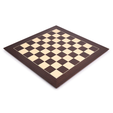 WE Games Deluxe Wenge Wood Chessboard with Storage Box - Handmade in Spain, 20 in.