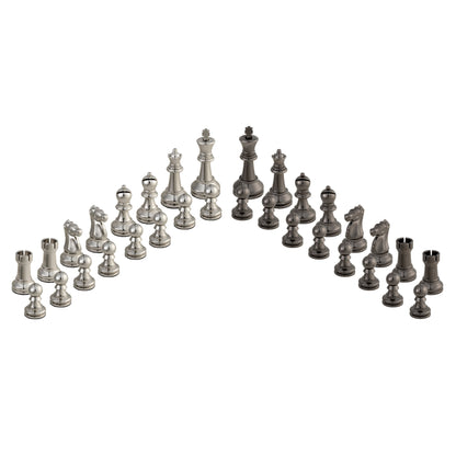 Bobby Fischer Metal Ultimate Chess Set, Wood Board 21.75 in., 3.6 in. King