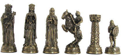 WE Games Medieval Pewter Chess Pieces, King measures 3.5 in.