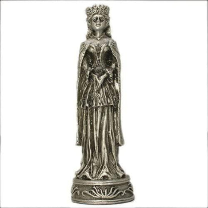 WE Games Medieval Pewter Chess Pieces, King measures 3.5 in.