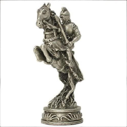 WE Games Medieval Pewter Chess Pieces, King measures 3.5 in.