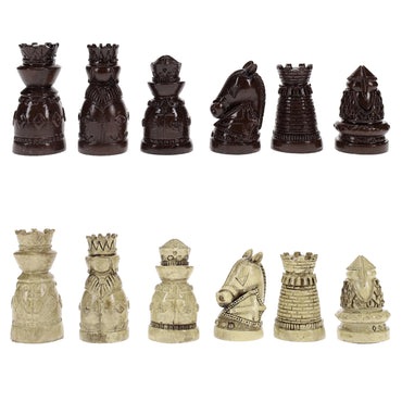 WE Games Medieval Themed Chess Set - 15 in. Wood Board, 2.185 in. King