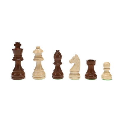 WE Games French Staunton Wood Chess Pieces,  Weighted with 3 in. King