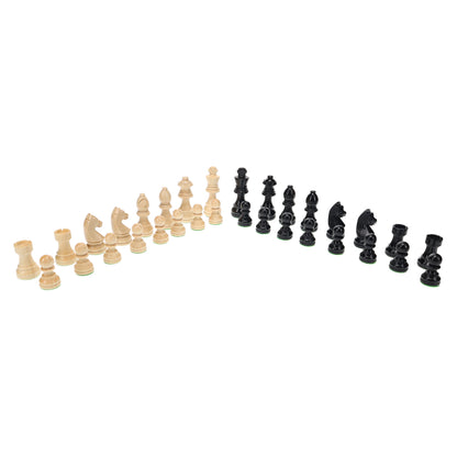 WE Games Black Stained Wood Staunton Weighted Chess Pieces,  3 in. King