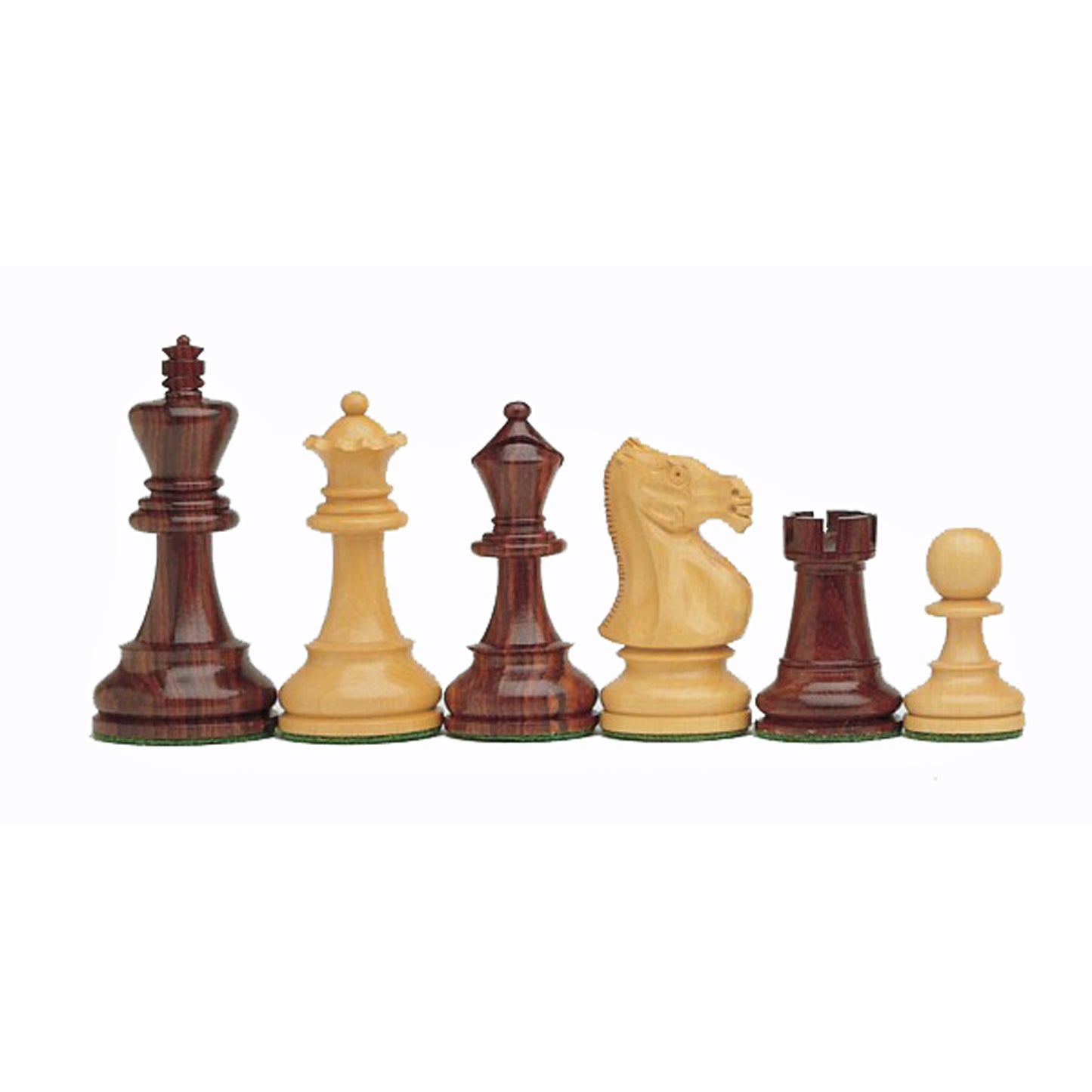 WE Games Weighted English Staunton Chess Set, Walnut Sycamore Board 19.75 in., 3.5 in. King