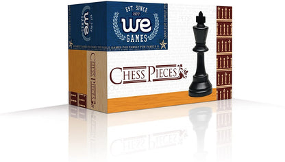 WE Games Tournament Triple Weighted Plastic Chess Pieces,  4 in. King