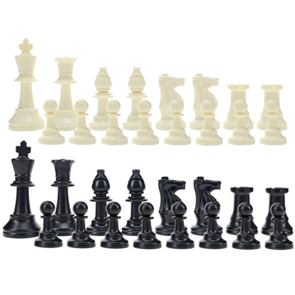 Weighted Plastic Staunton Chess Pieces, 3.75 in King