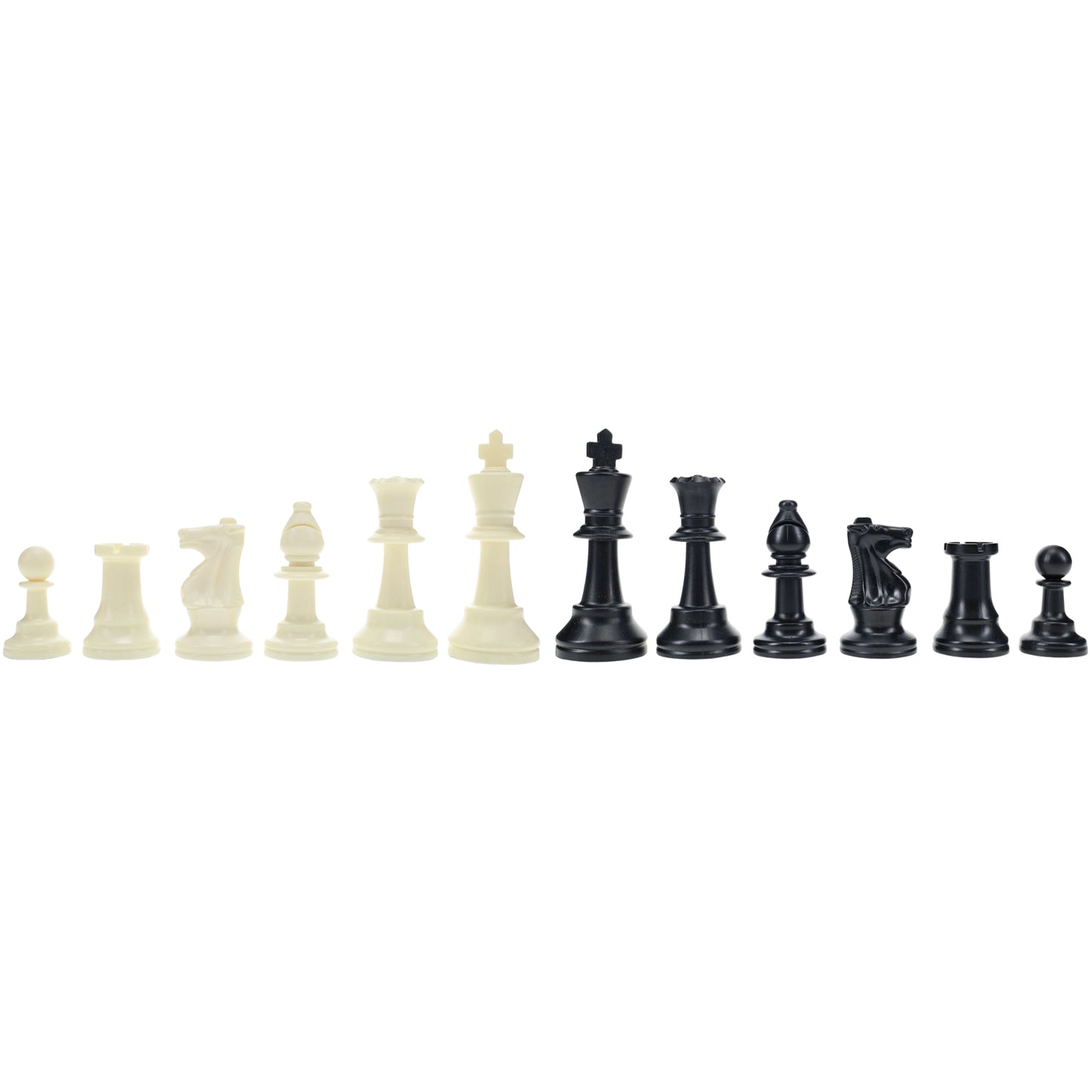 Weighted Plastic Staunton Chess Pieces, 3.75 in King