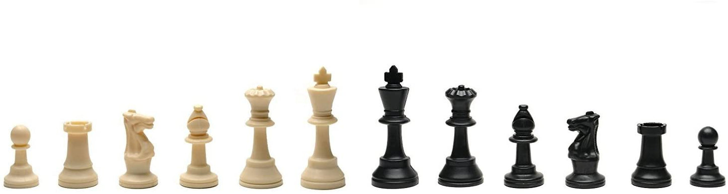 WE Games Weighted Plastic Staunton Chess Pieces, 3.75 in King