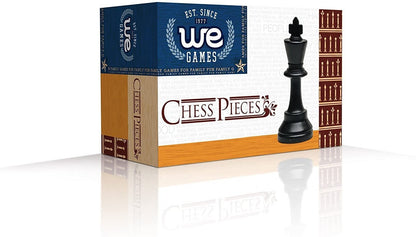 WE Games Weighted Plastic Staunton Chess Pieces, 3.75 in King