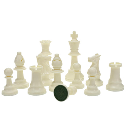 Plastic Staunton Tournament Chess Pieces, 3.75 in King