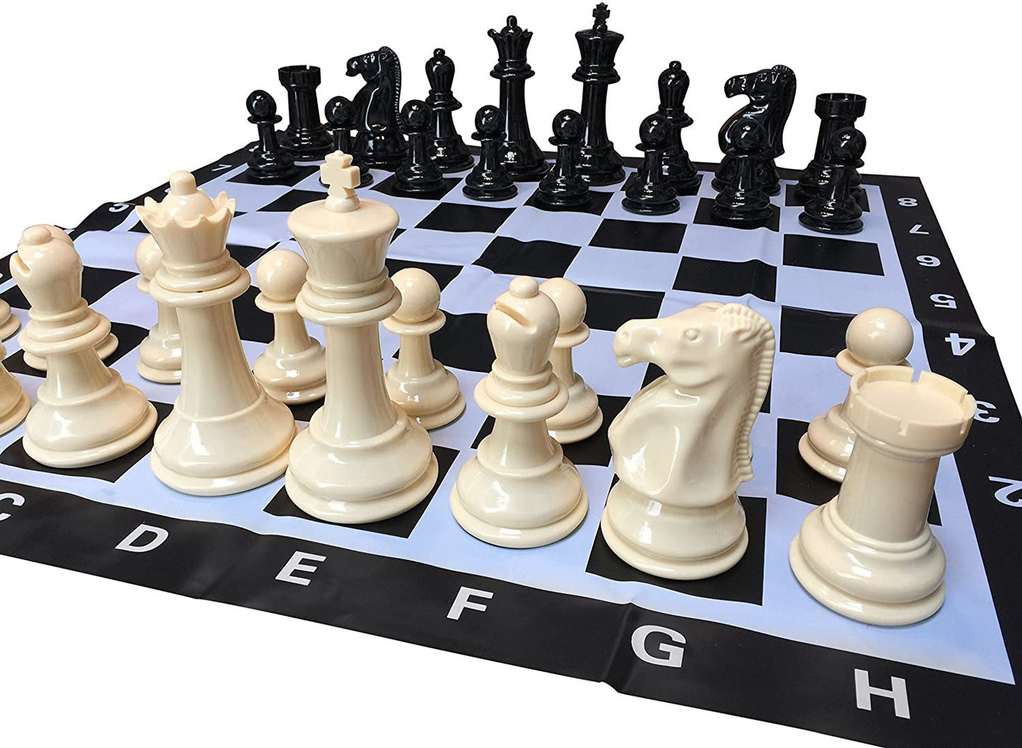 WE Games Garden Chess Set - Large 8 inch King, 35.5 inch Board