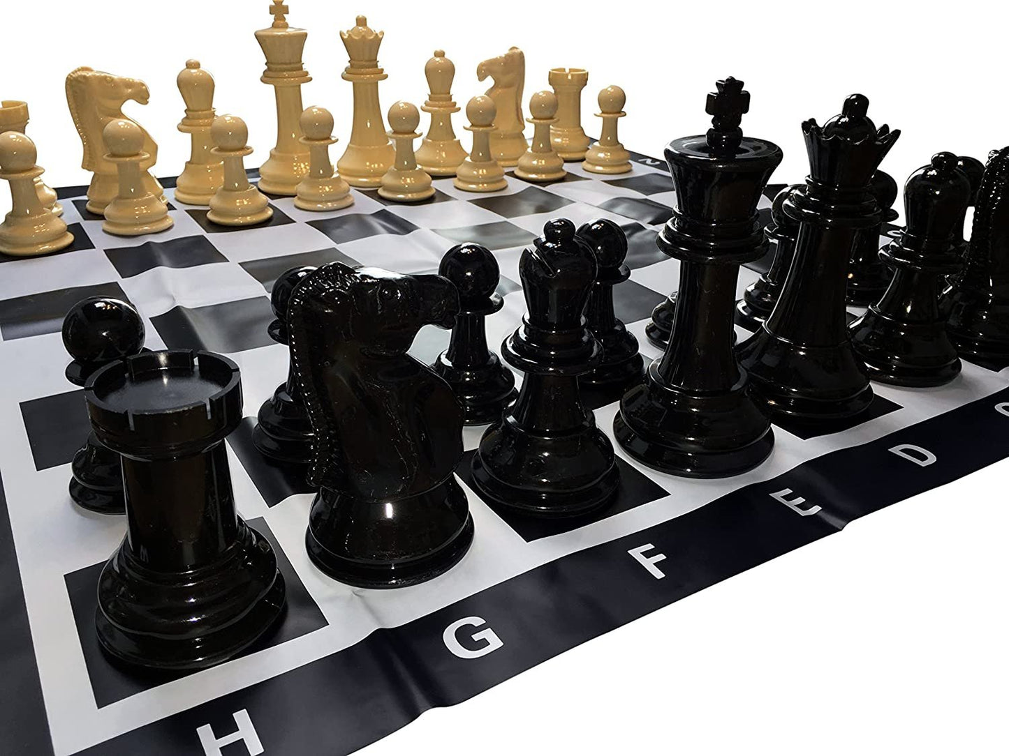 WE Games Garden Chess Set - Large 8 inch King, 35.5 inch Board