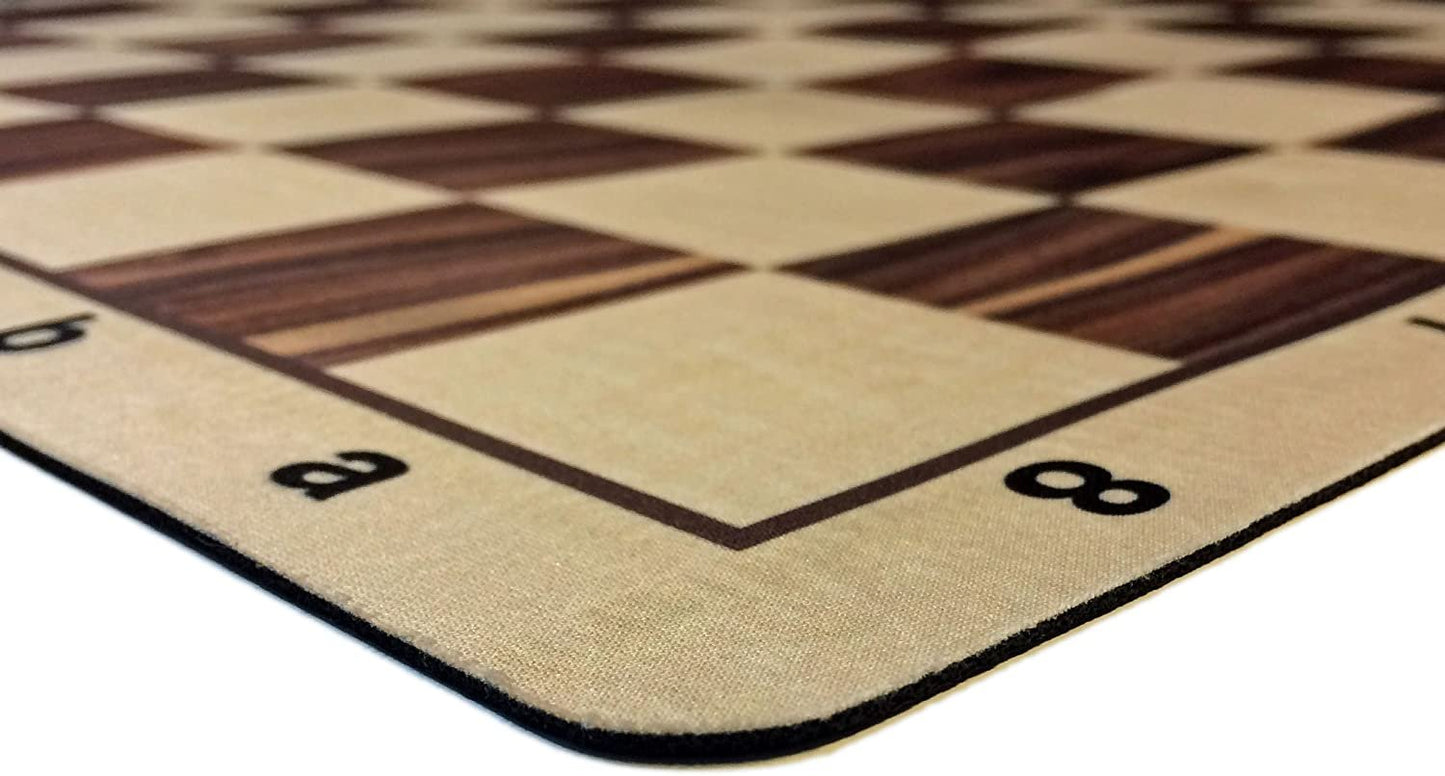 WE Games Mousepad Tournament Chessboard, 20 inches - Wood Grain Print