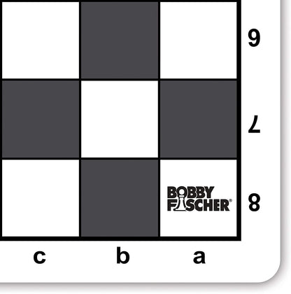 Bobby Fischer Tournament Roll Up Travel Chess Board - 20 inches - Mousepad Style