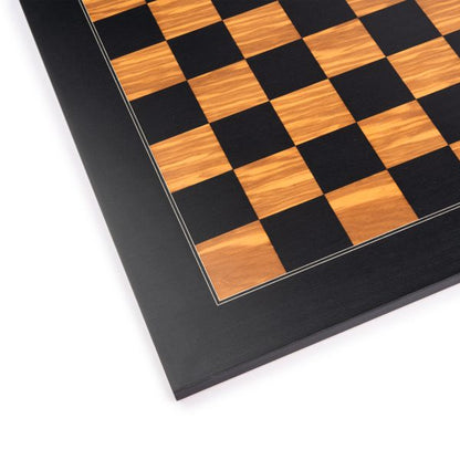 WE Games Deluxe Black and Olive Chess Board – Handmade in Spain, 20 in.