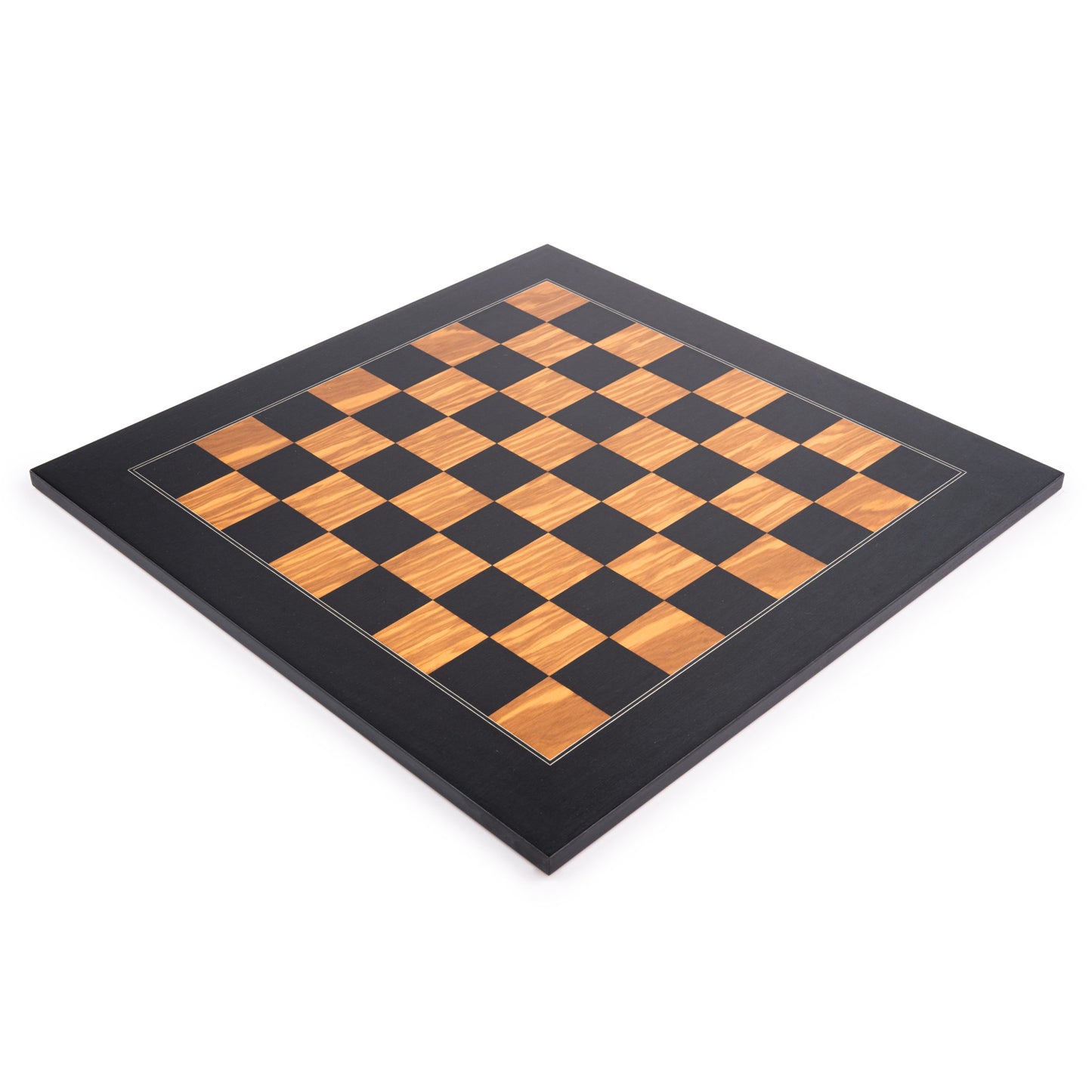 WE Games Deluxe Black and Olive Chess Board – Handmade in Spain, 20 in.