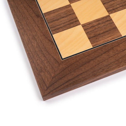 WE Games Deluxe Walnut Wood Chess Board – Handmade in Spain, 20 in.