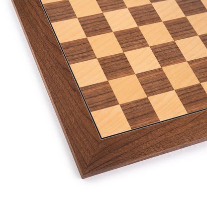 WE Games Deluxe Walnut Wood Chess Board – Handmade in Spain, 20 in.