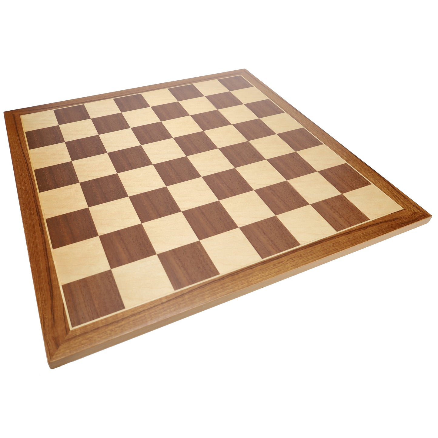 WE Games Deluxe Walnut Wood Veneer Chess Board - 18 in.