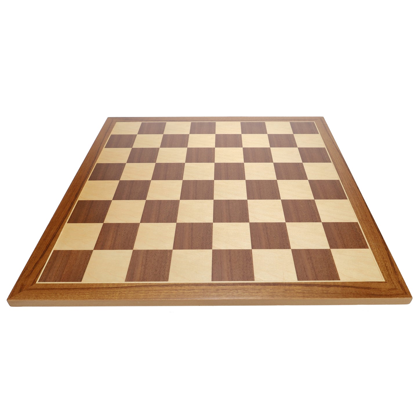 WE Games Deluxe Walnut Wood Veneer Chess Board - 18 in.