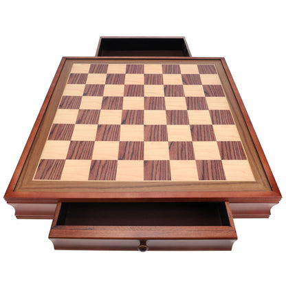 English Chess Set, 19 in. Board with Storage, 3.5 in King