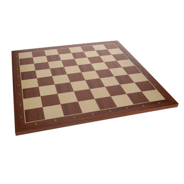 WE Games Mahogany Stained Wooden Chess Board, Algebraic Notation,19.75 in.