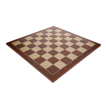 WE Games Mahogany Stained Wooden Chess Board, Algebraic Notation,19.75 in.