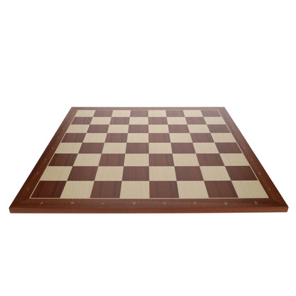 WE Games Mahogany Stained Wooden Chess Board, Algebraic Notation, 21.25 in.