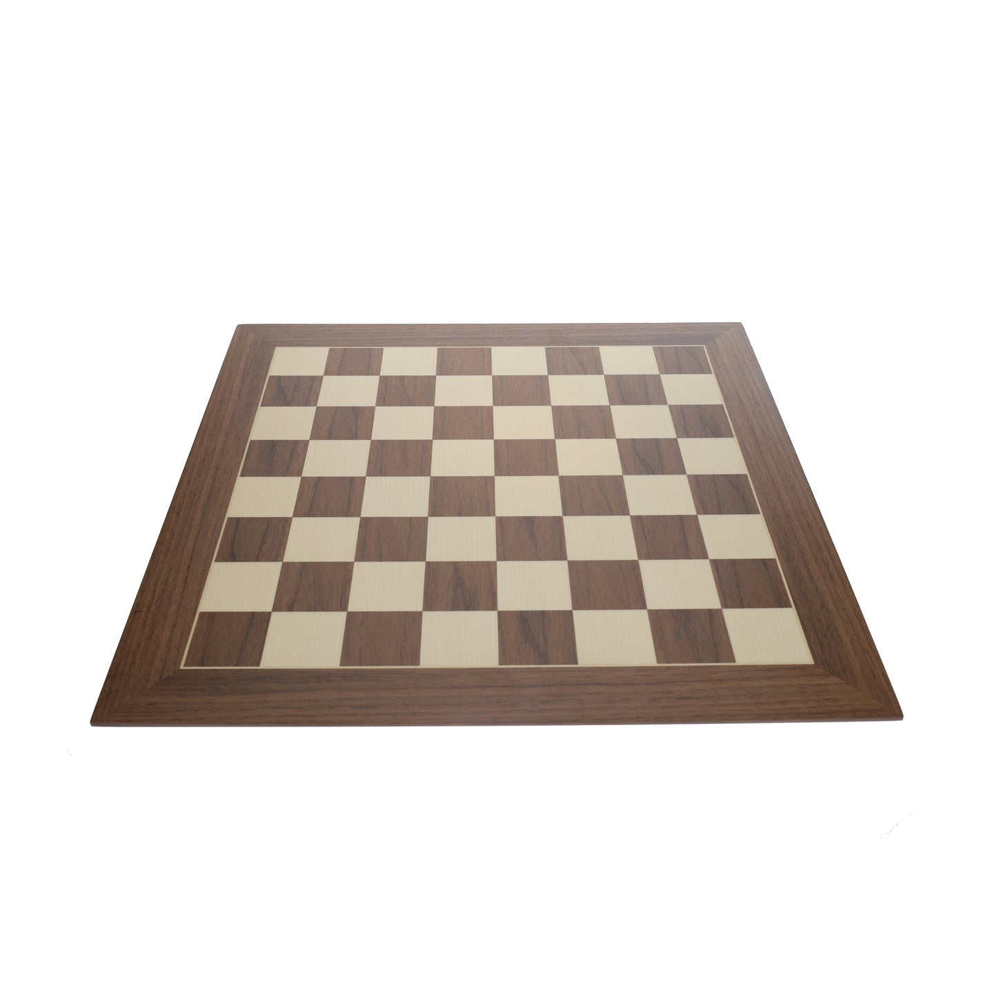 WE Games Deluxe Walnut and Sycamore Wooden Chess Board - 21.75 inches