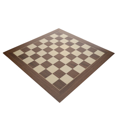 WE Games Deluxe Walnut and Sycamore Wooden Chess Board - 21.75 inches