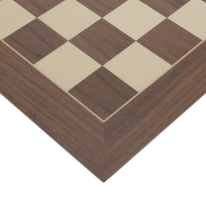 WE Games Deluxe Walnut and Sycamore Wooden Chess Board - 21.75 inches