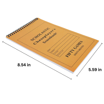 WE Games Scholastic Chess Scorebook - 50 games and 60 moves