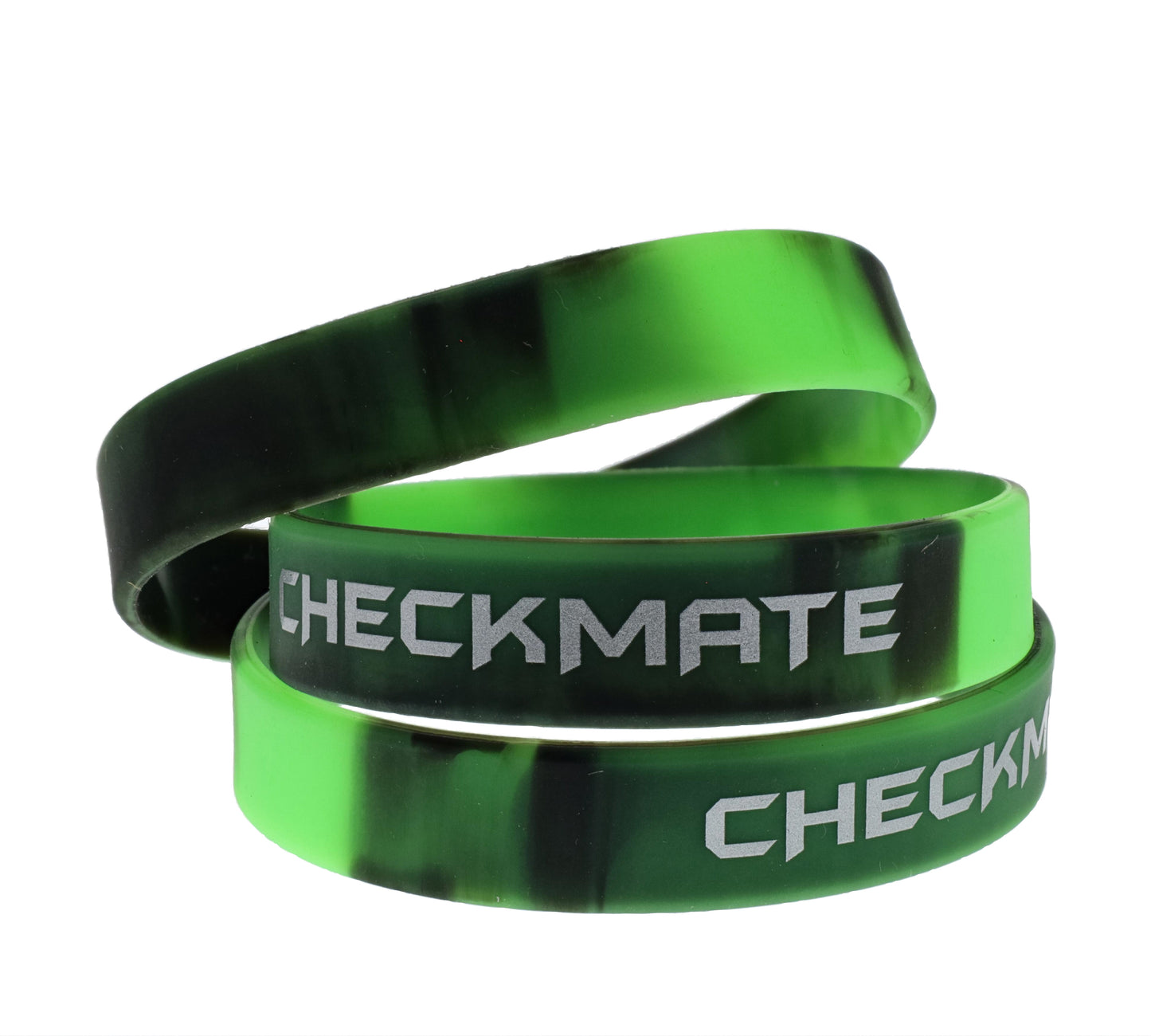 WE Games Silicone Checkmate Wristbands - Bulk Pack of 25