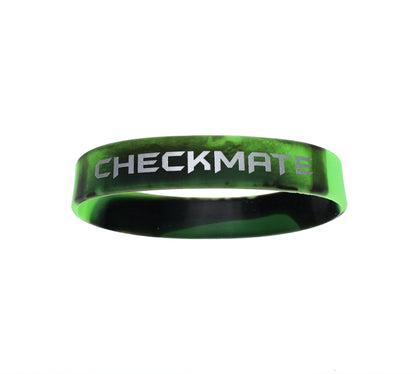 WE Games Silicone Checkmate Wristbands - Bulk Pack of 25