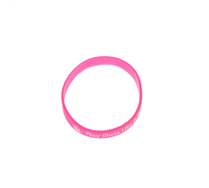 WE Games Silicone Pink Wristbands - Bulk Pack of 25