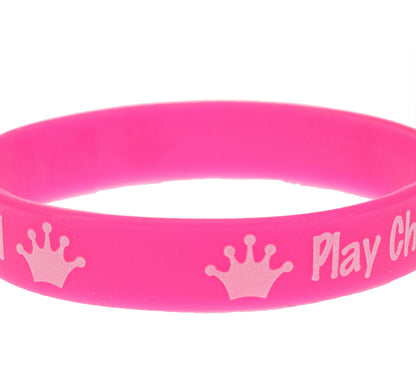 WE Games Silicone Pink Wristbands - Bulk Pack of 25