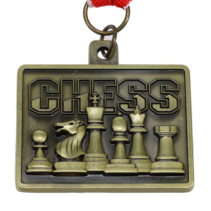 WE Games Ultimate Chess Medal with Ribbon - Gold