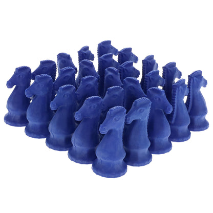 WE Games Blue Knight Chess Erasers - Bulk Pack of 25