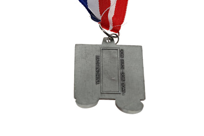 Square Chess Medals - with neck ribbon - Gold, Silver, and Bronze