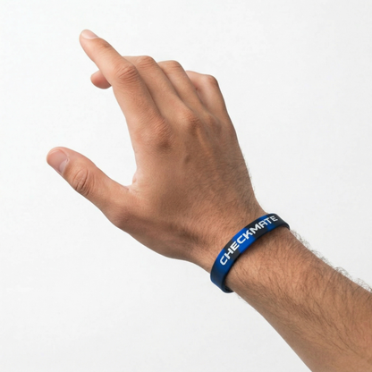 WE Games Silicone Checkmate Wristbands - Bulk Pack of 25 Assorted Colors