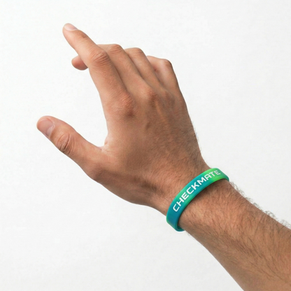 WE Games Silicone Checkmate Wristbands - Bulk Pack of 25 Assorted Colors