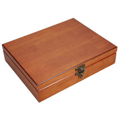 WE Games Old World Wooden Treasure Box with Brass Latch