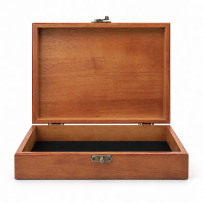 WE Games Old World Wooden Treasure Box with Brass Latch