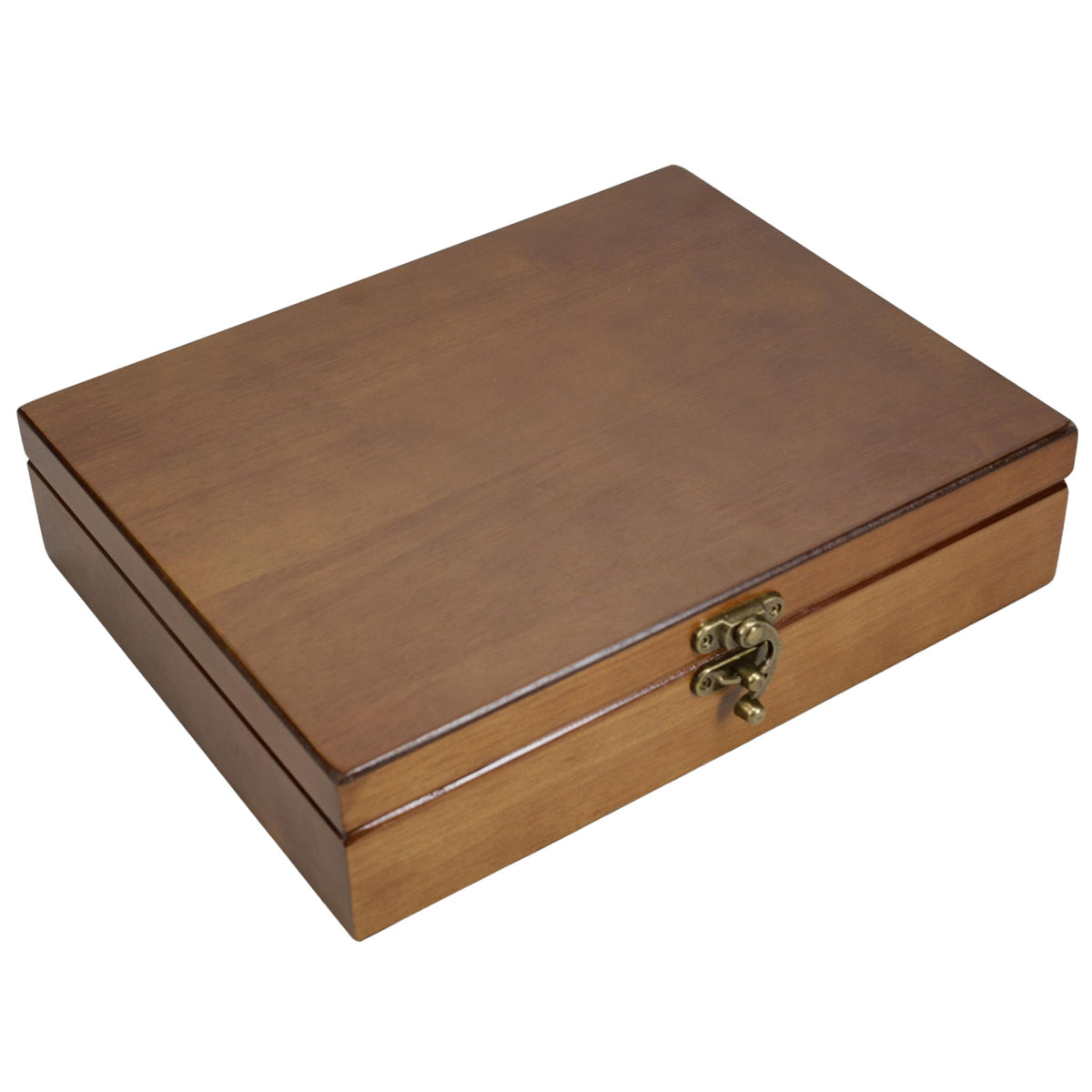 WE Games Old World Wooden Treasure Box with Brass Latch