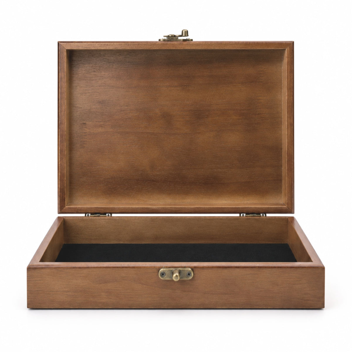 WE Games Old World Wooden Treasure Box with Brass Latch